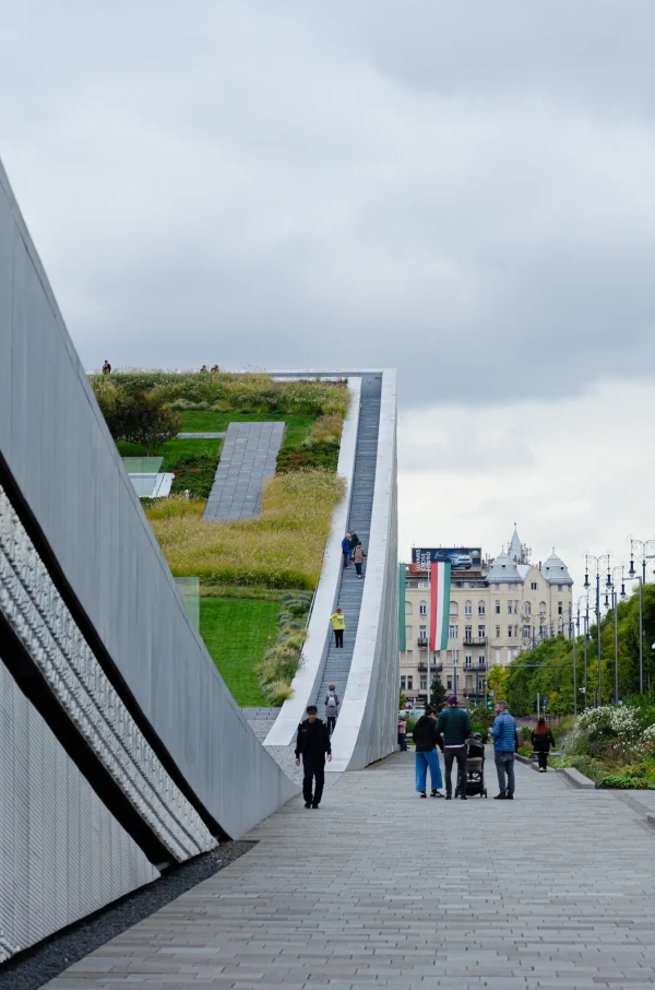 Architectural Photography of the roof of the Museum of Ethnography in Budapest, designed by NAPUR Architect, by plem visual tales