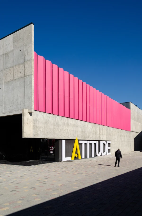 Exterior architectural photography of Latitude in Tirana, designed by X-Plan, photo by Plem Visual Tales.