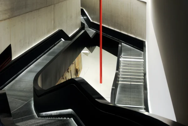 Exterior architectural photography of MAXXI Museum in Rome designed by Zaha Hadid, photo by Plem Visual Tales.